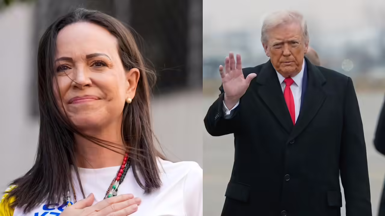 ‘Unique commitment to freedom’: Venezuela opposition leader Machado meets Trump at White House; presents her Nobel prize