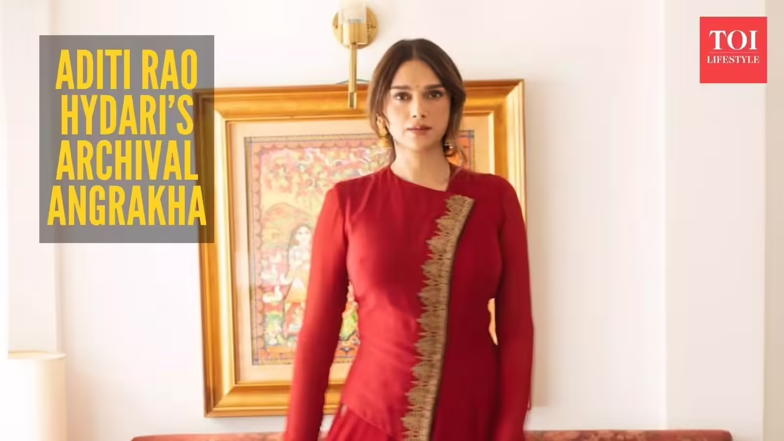 Aditi Rao Hydari wears an archival angrakha kurta