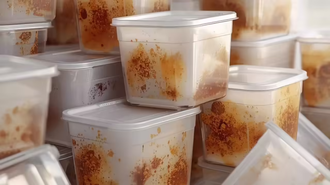 Best ways to remove tough stains from plastic food containers