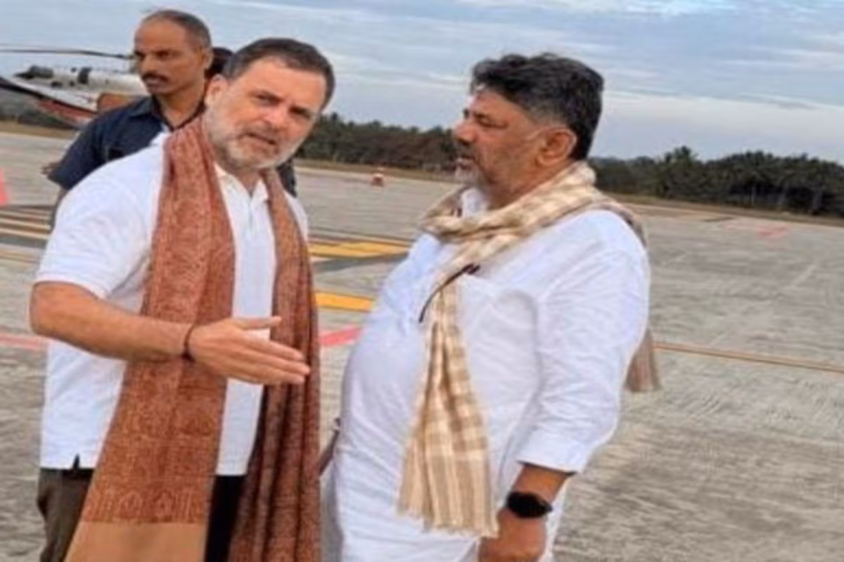 'Between Him And Me': DK Shivakumar On 'Helicopter Shot' With Rahul Gandhi At Mysuru Airport
