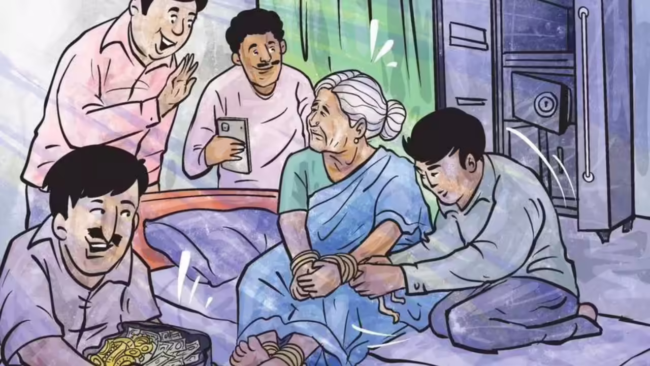 Robbers seek 76-yr-old’s permission to tie her up