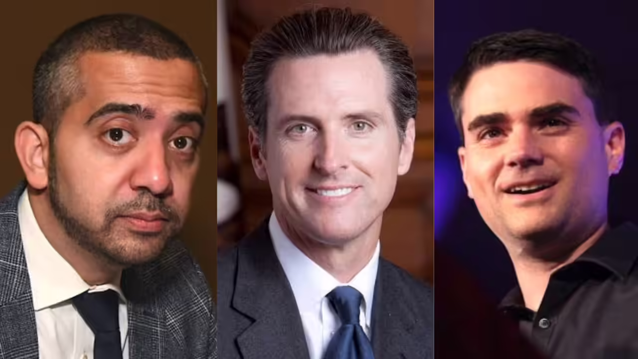 “Right wing guests”: Mehdi Hasan slams Gavin Newsom after Ben Shapiro podcast moment on ICE officers sparks liberal backlash