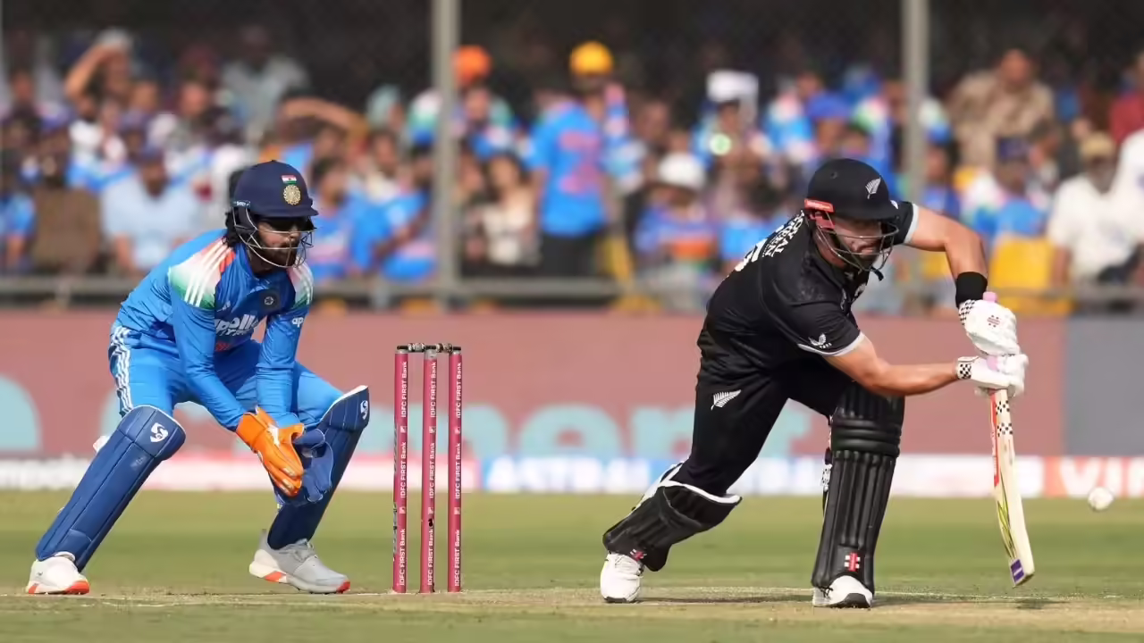Ind vs NZ: Daryl Mitchell reaches fifty; guides NZ recovery