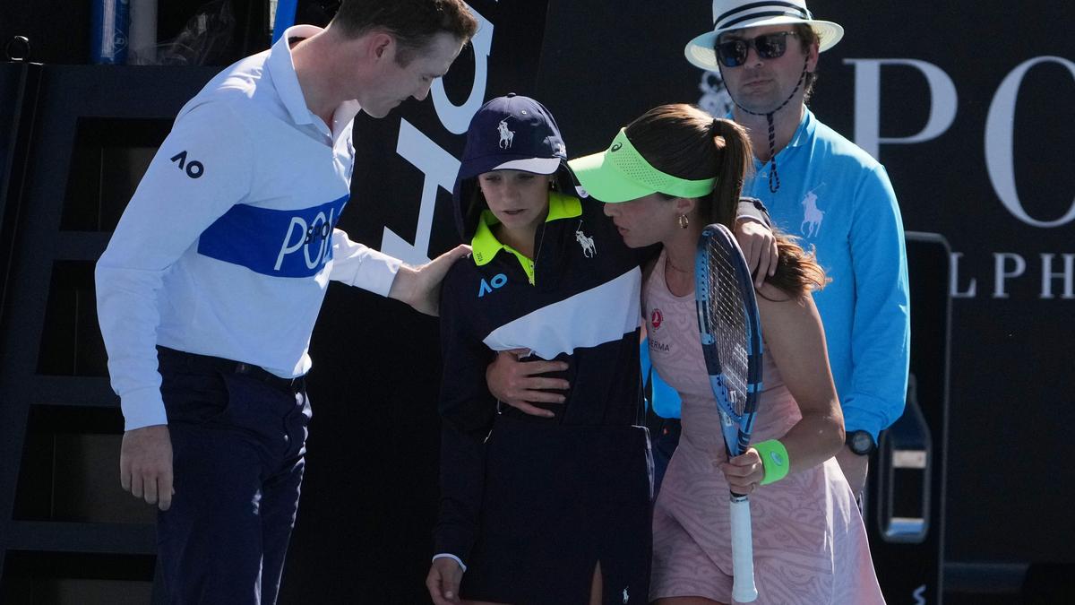 Ball girl collapses in Australian Open heat as players rush to help