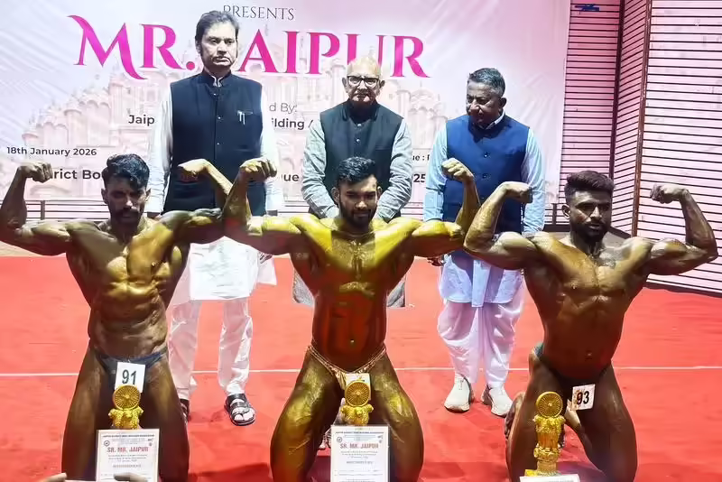 Jaipur District Bodybuilding Championship: Mehfuz Ahmed becomes Senior Mr Jaipur, Ram Krishna is Junior Mr Jaipur, Ramesh Yadav ‘best poser’