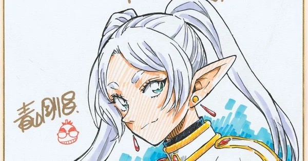 Detective Conan Creator Draws Frieren to Mark Anime's Return