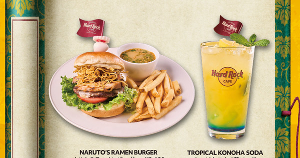 Hard Rock Café Japan Offers Burger Flavored With Naruto's Ichiraku Ramen