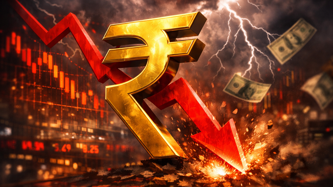 A new low for rupee! Currency falls over 60 paise; reaches 91.74 against US dollar