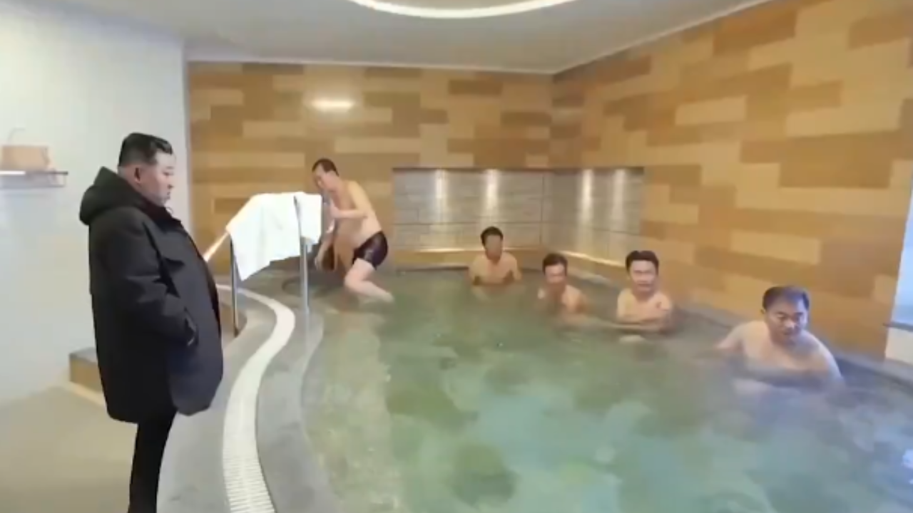 Watch: Kim Jong Un’s softer side on display as he tours hot springs and luxury resorts