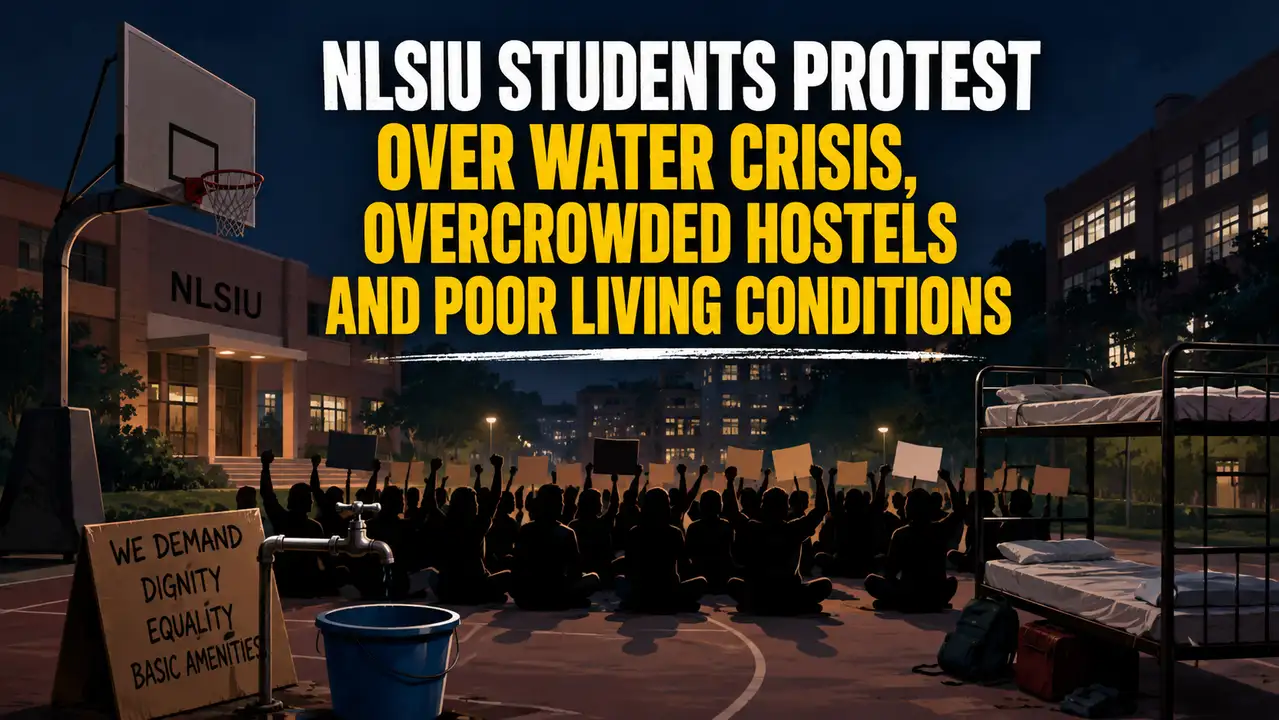 NLSIU Bengaluru: Students Protest Over Water Crisis and Overcrowded Hostels
